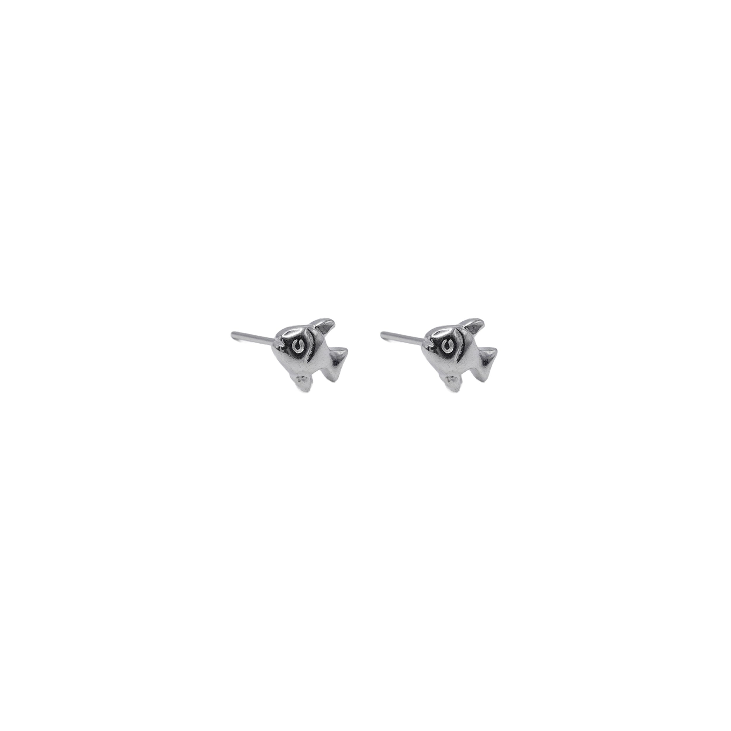 Sterling Silver Fish Studs
