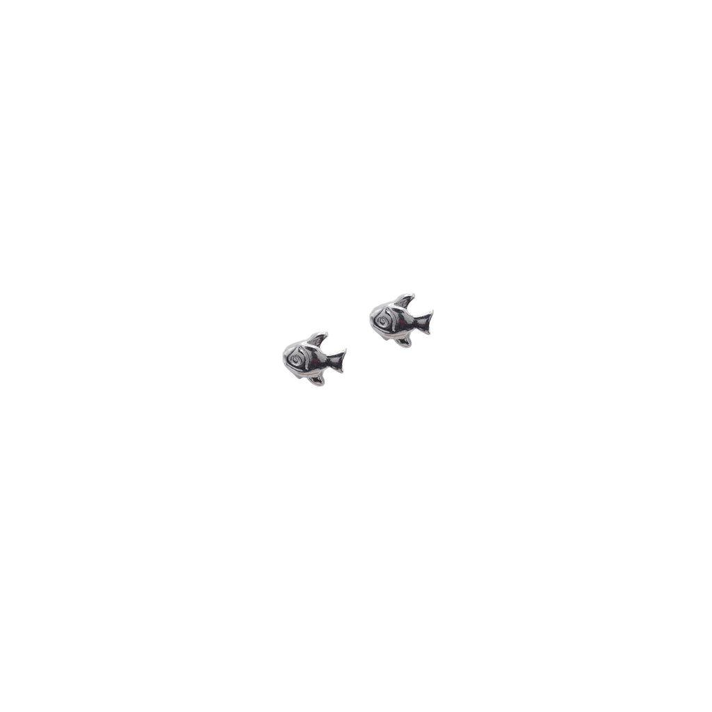 Sterling Silver Fish Studs