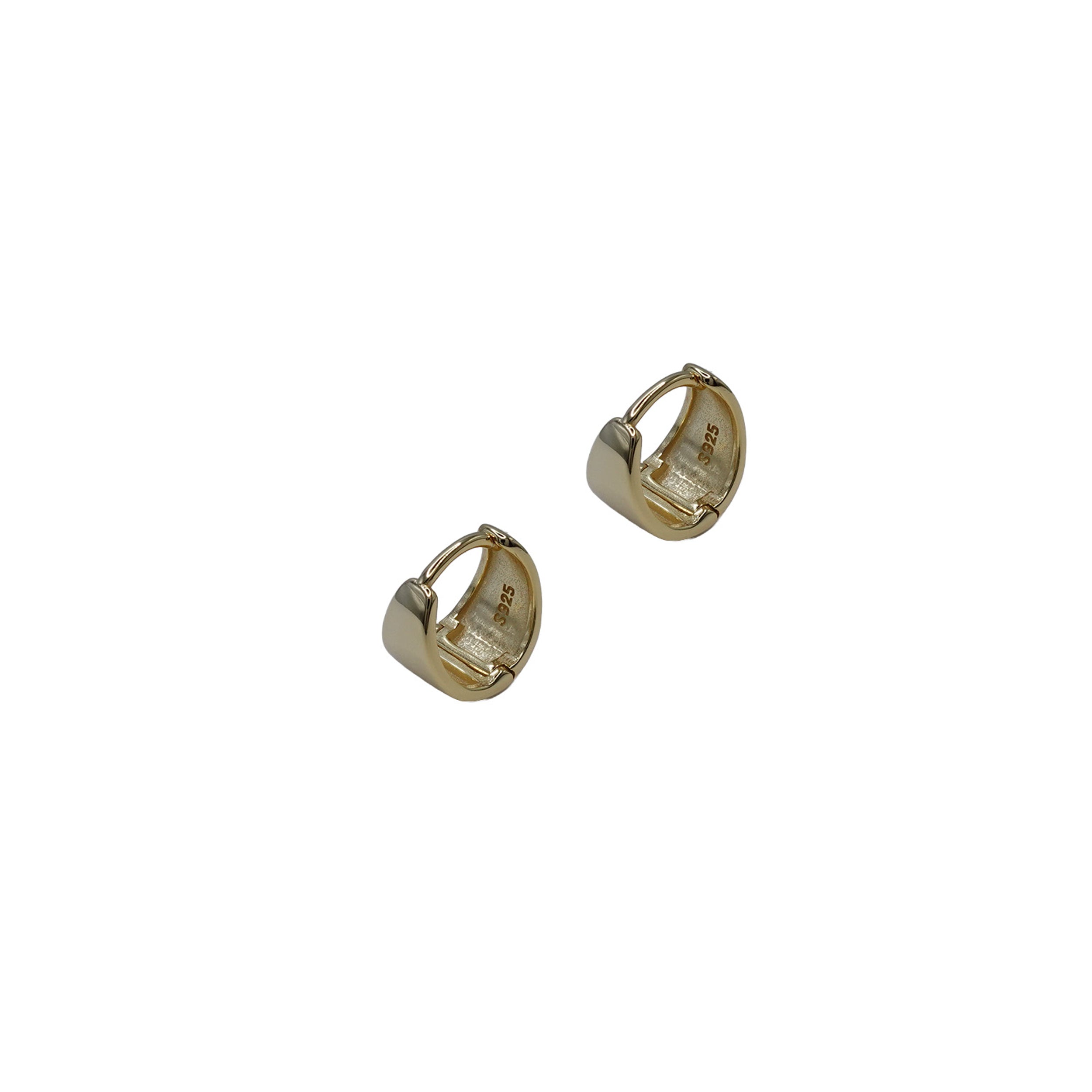 Sterling Silver Wide Chunky Huggies