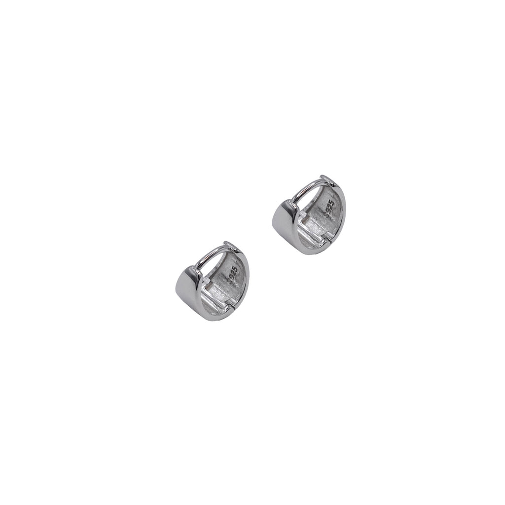 Sterling Silver Wide Chunky Huggies