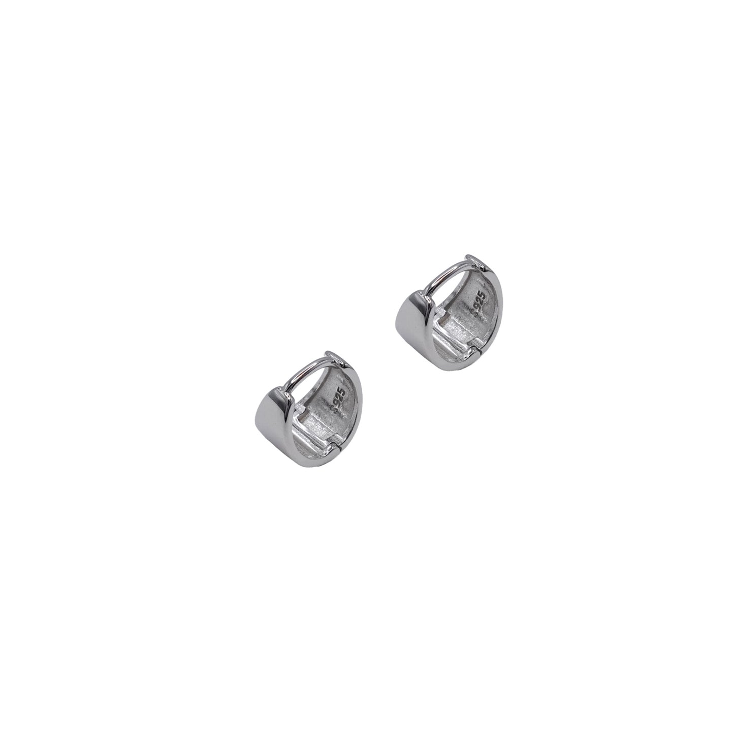 Sterling Silver Wide Chunky Huggies