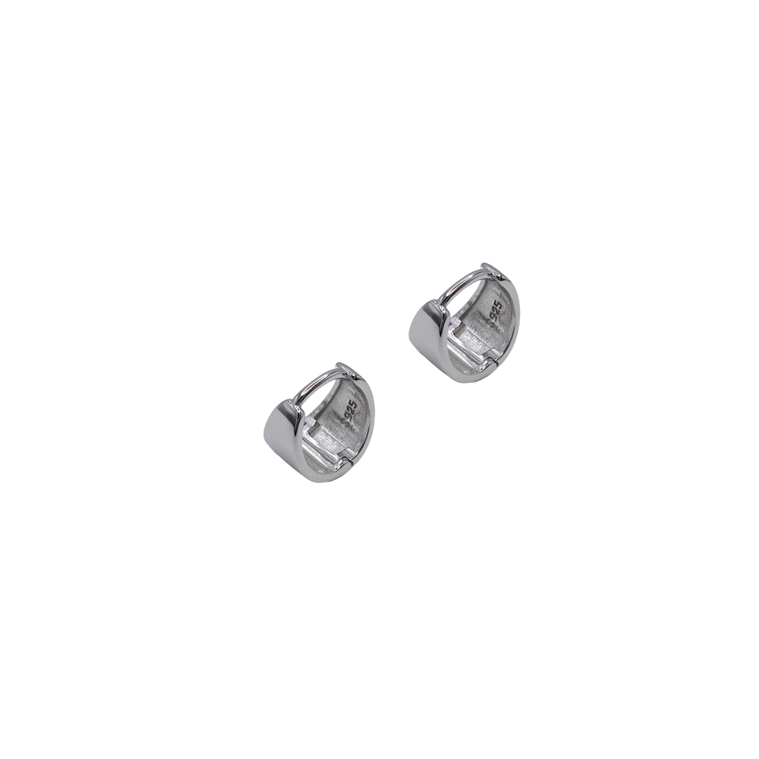 Sterling Silver Wide Chunky Huggies