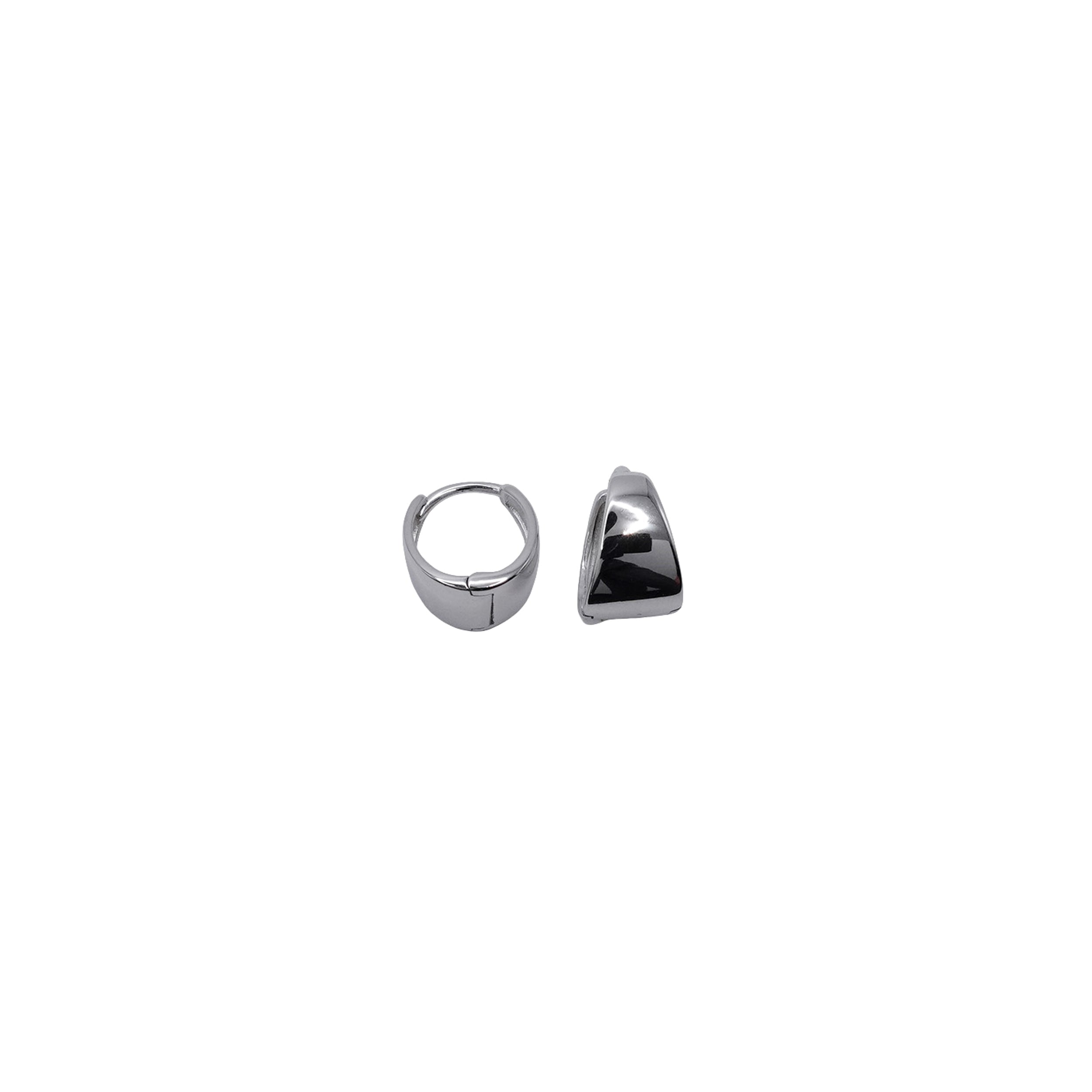 Sterling Silver Wide Chunky Huggies