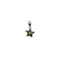 Green Gem Sterling Silver Crystal Pendant