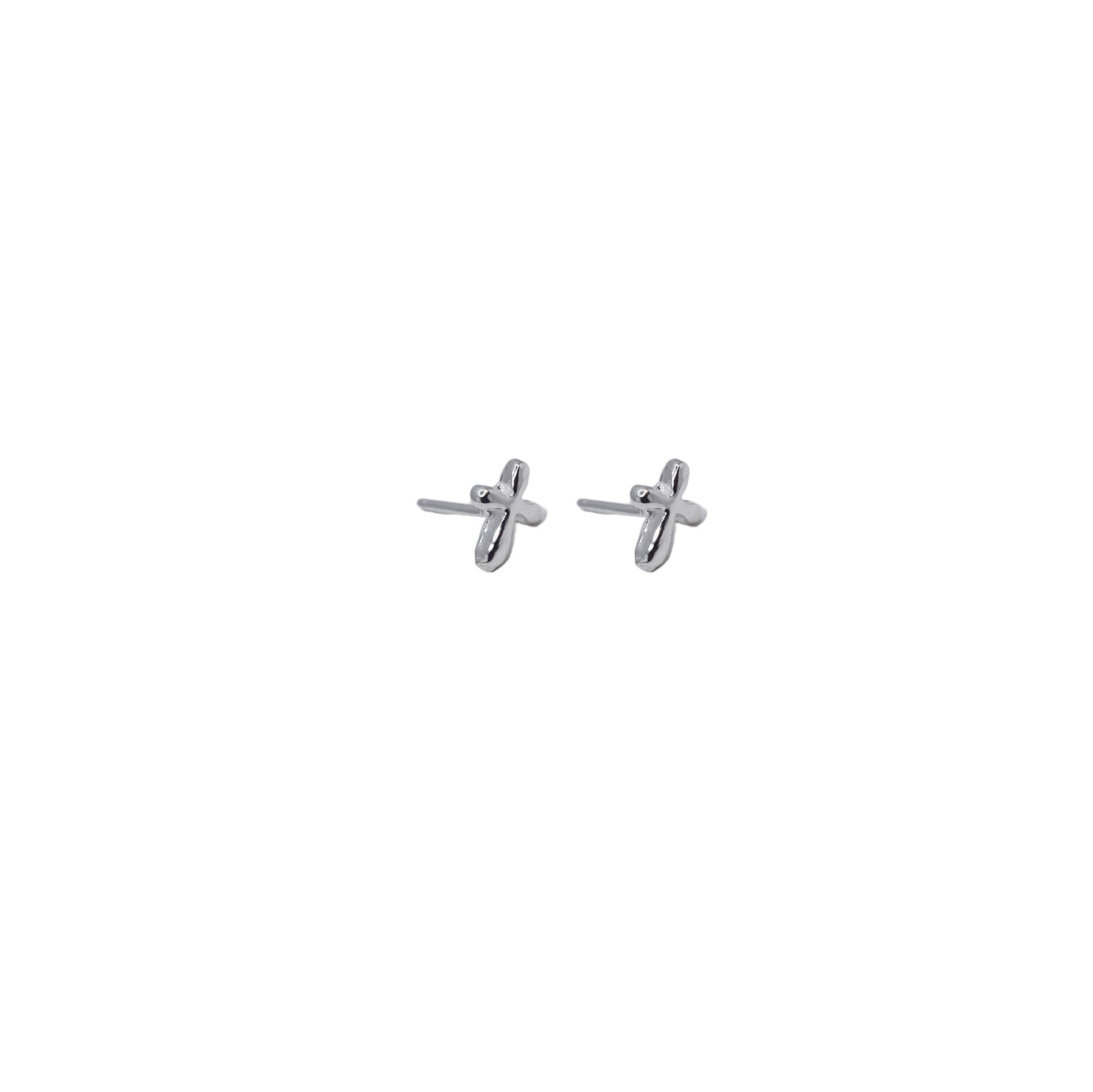 Sterling Silver Cross Stud