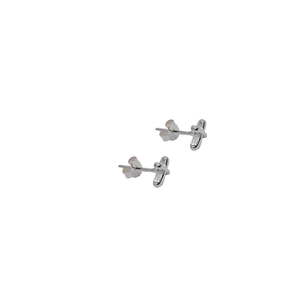 Sterling Silver Cross Stud