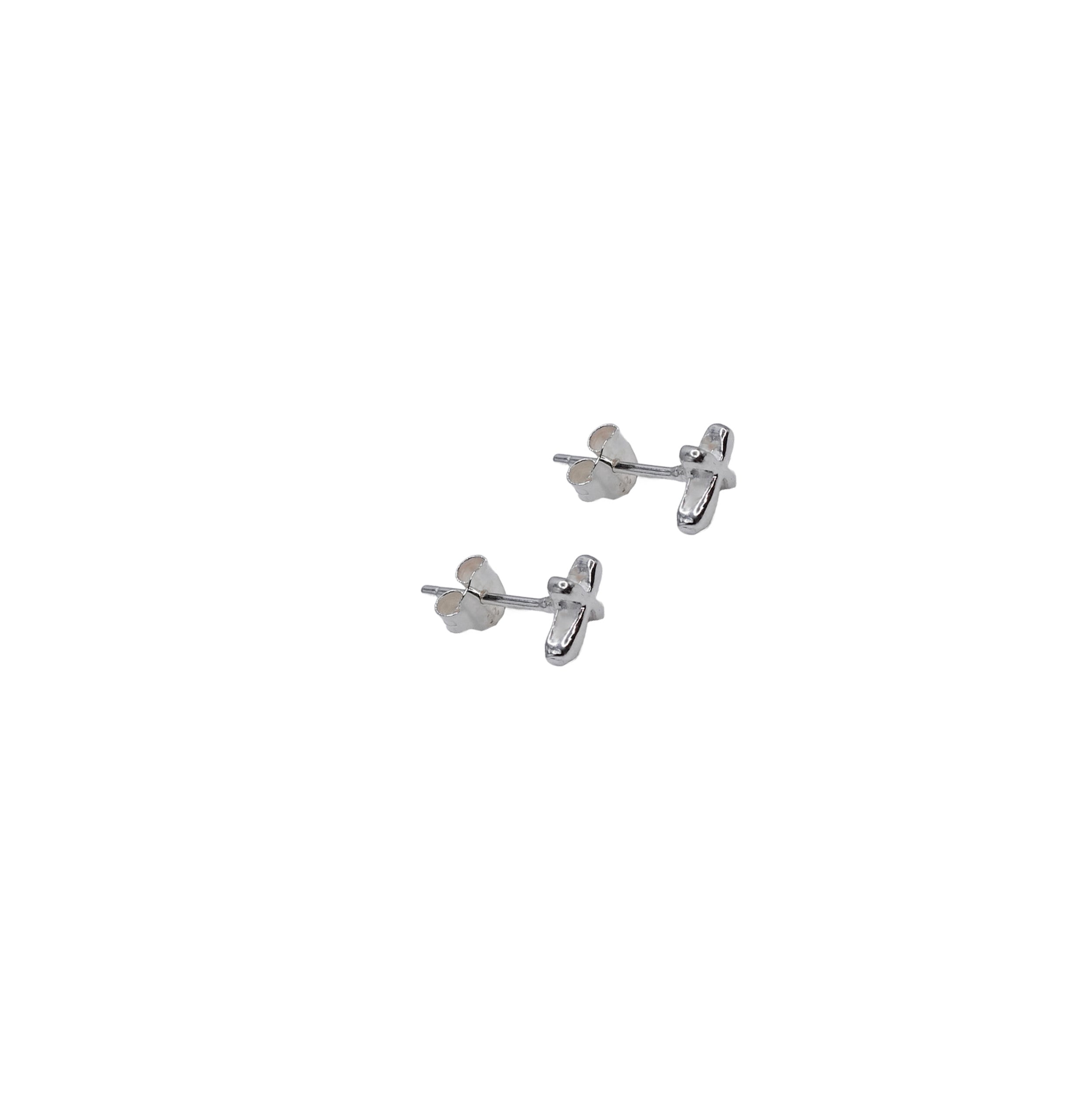 Sterling Silver Cross Stud