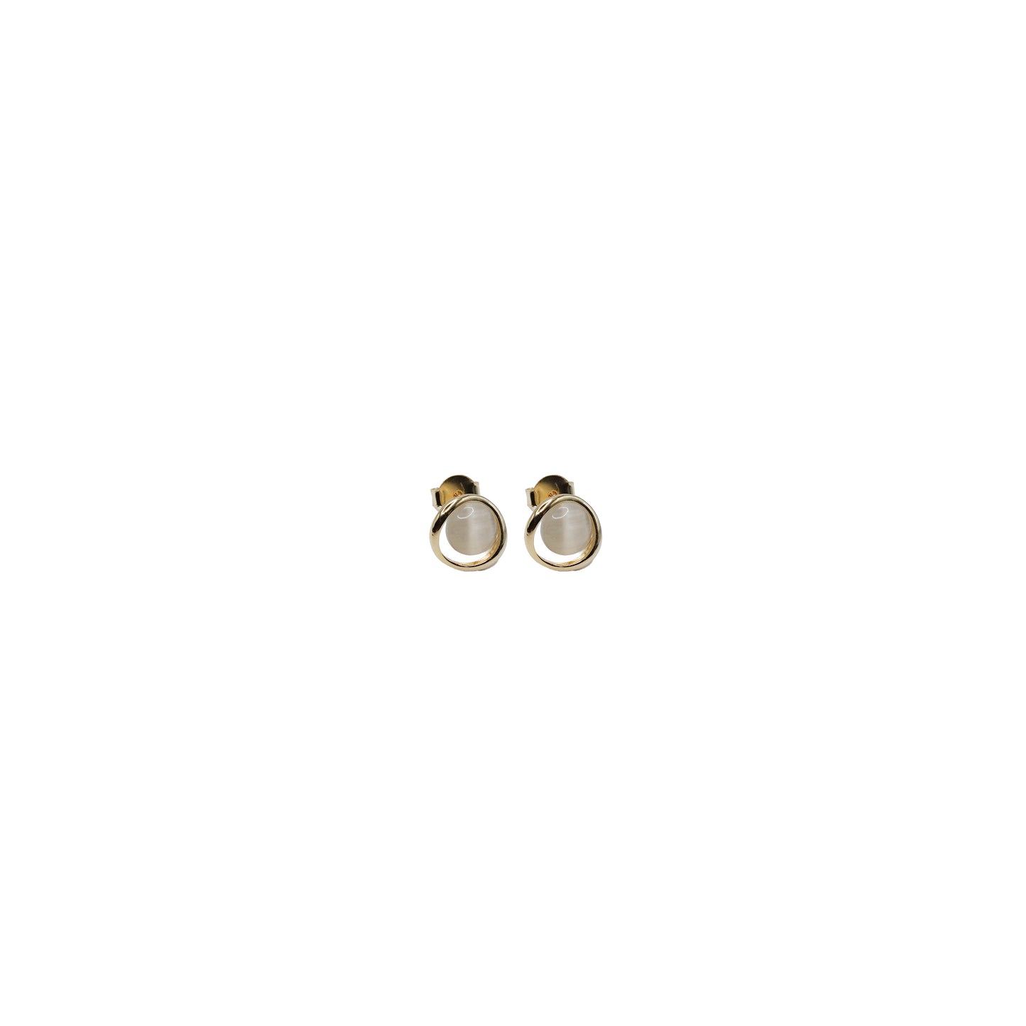 Gold Ring Bead Stud