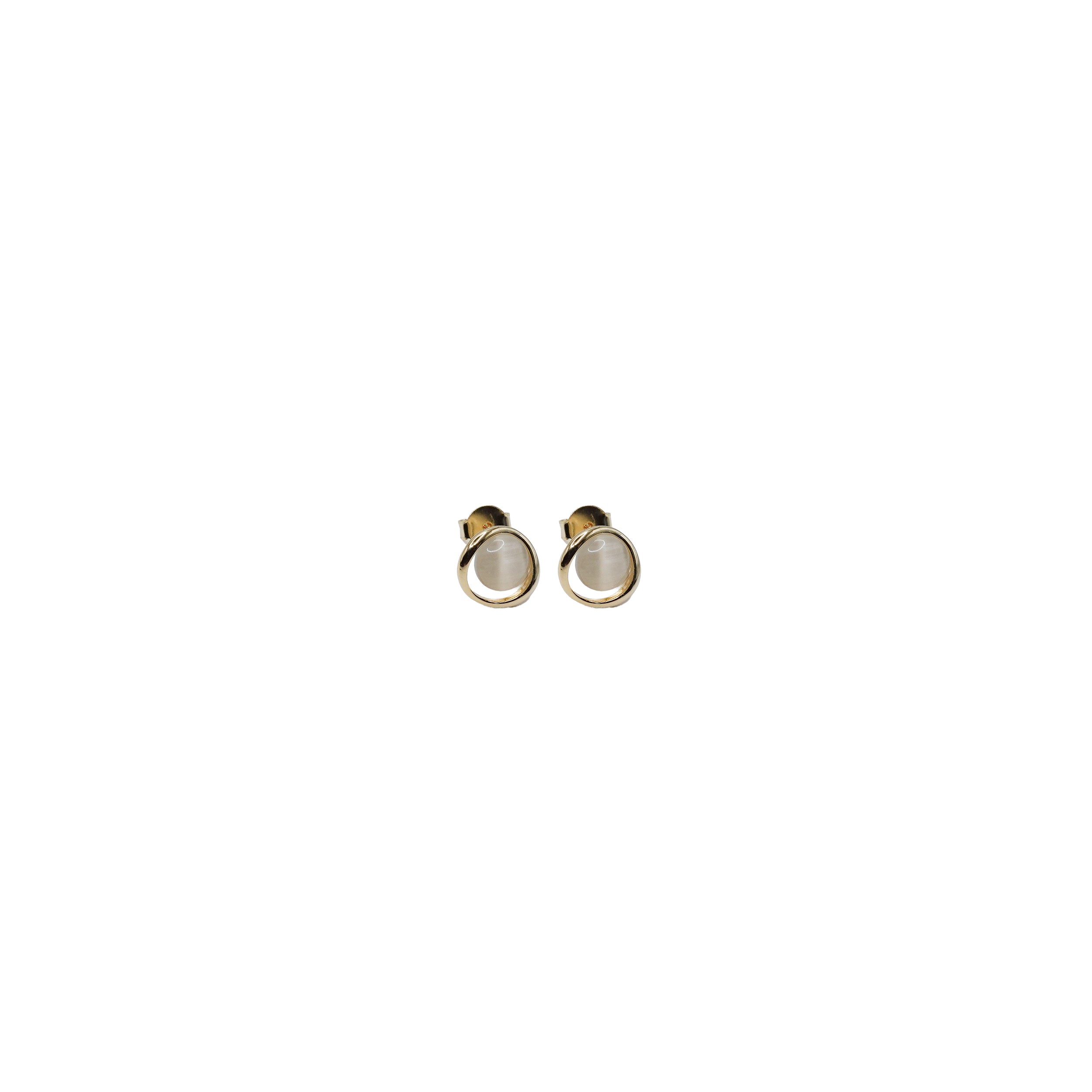 Gold Ring Bead Stud