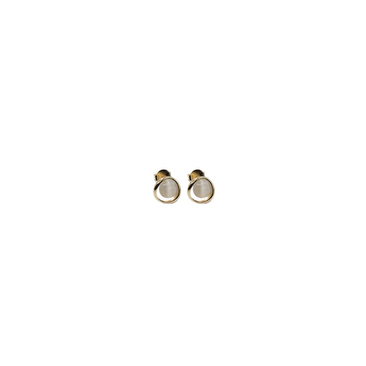 Gold Ring Bead Stud