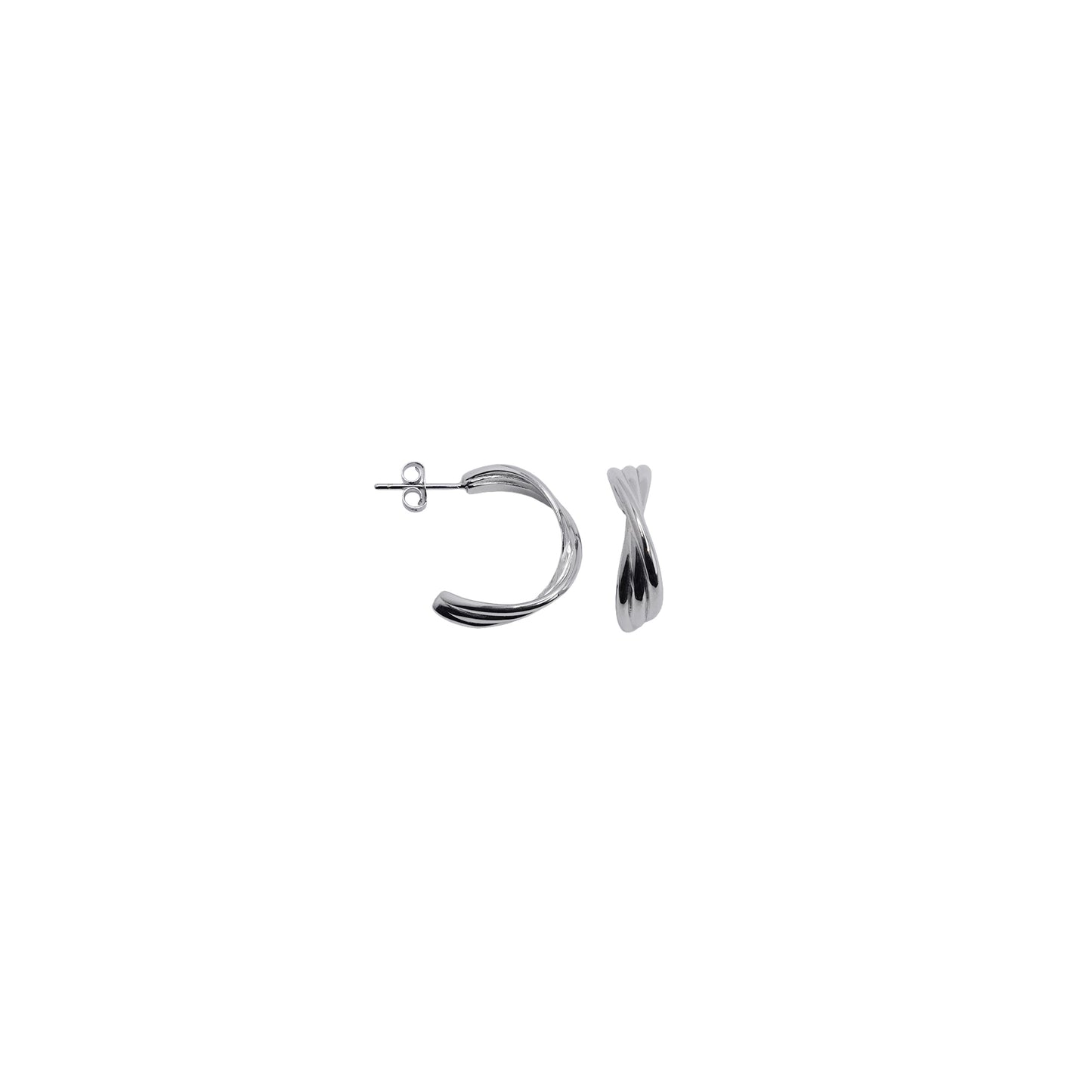 Sterling Silver Twisted Hoops