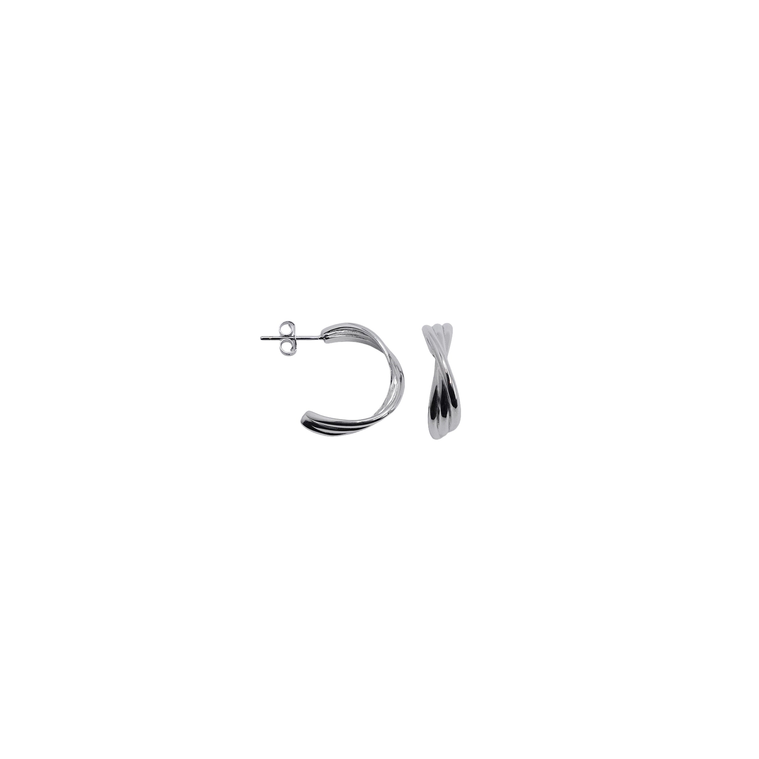 Sterling Silver Twisted Hoops