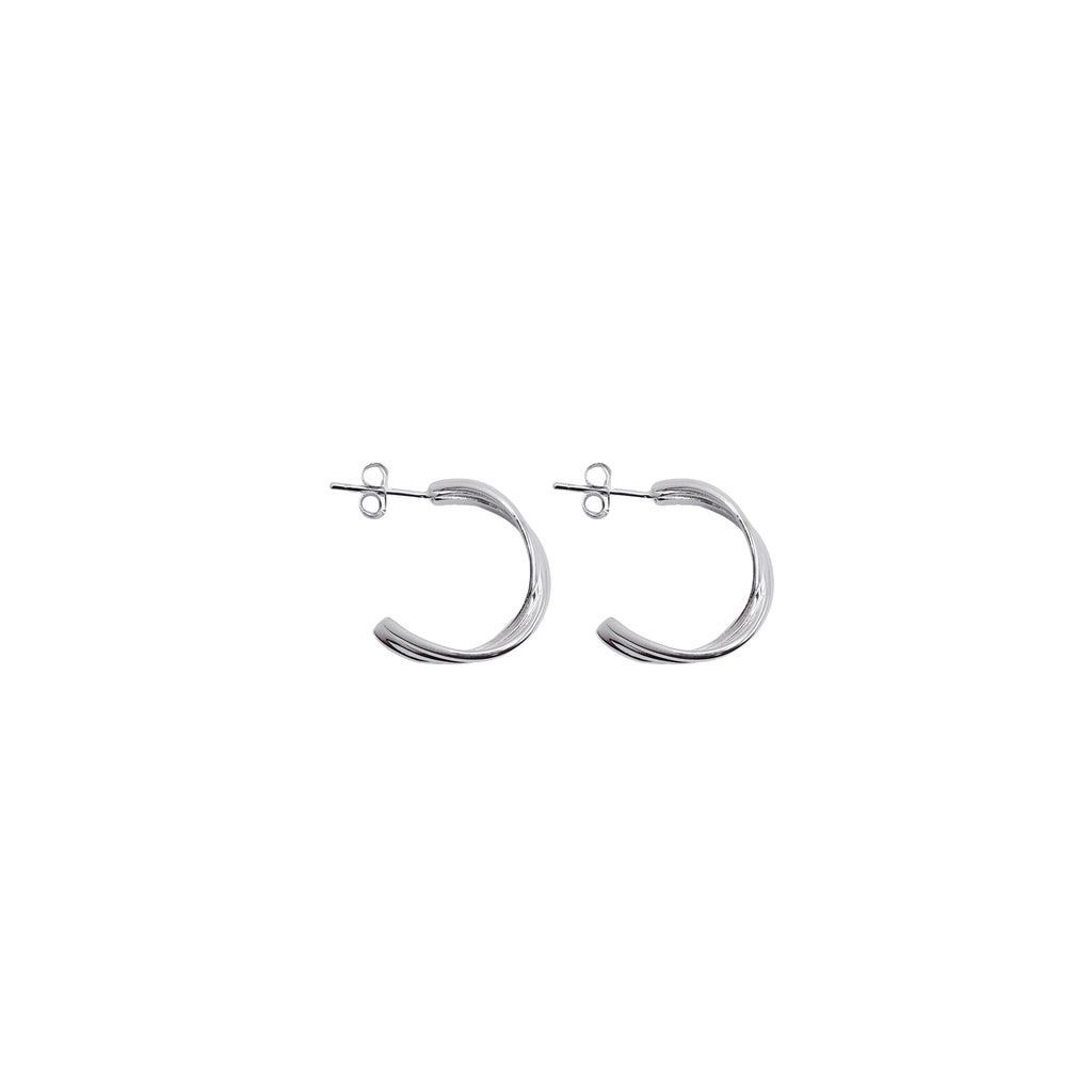 Sterling Silver Twisted Hoops