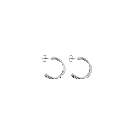 Sterling Silver Twisted Hoops