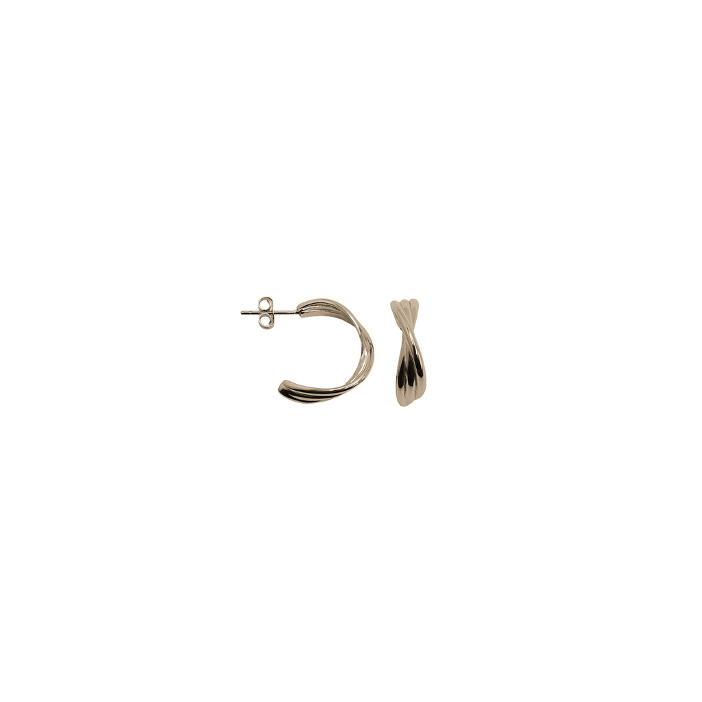 Sterling Silver Twisted Hoops