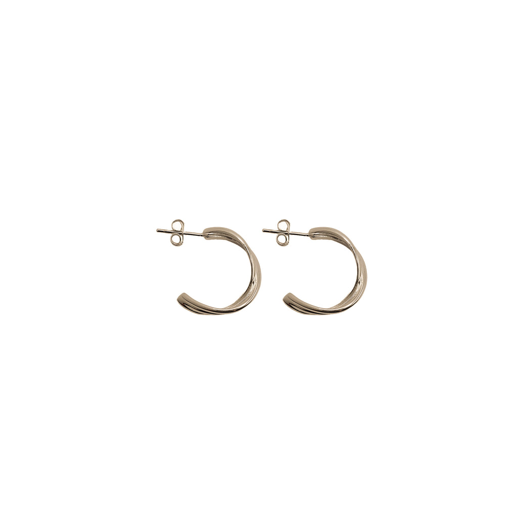 Sterling Silver Twisted Hoops