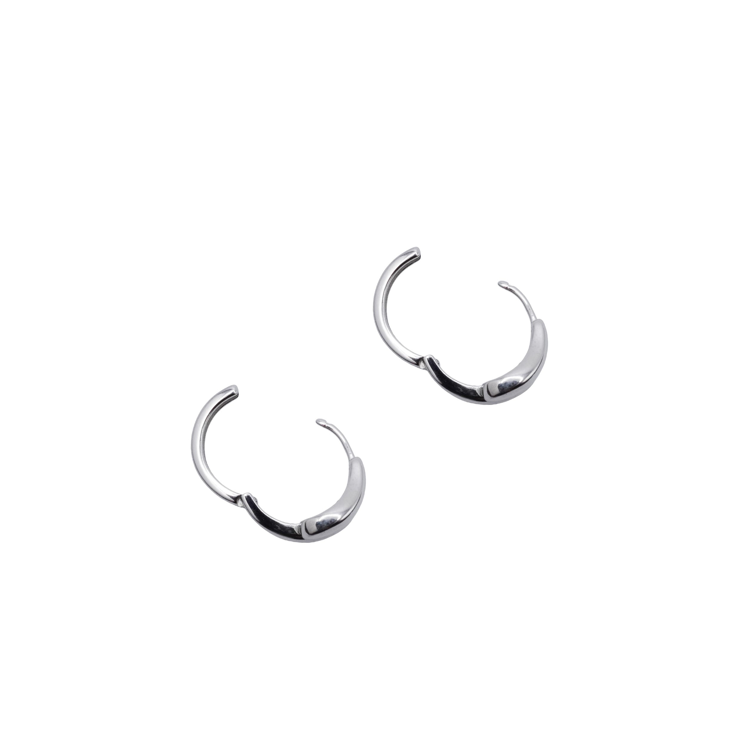 Sterling Silver Teardrop Twist Hoops