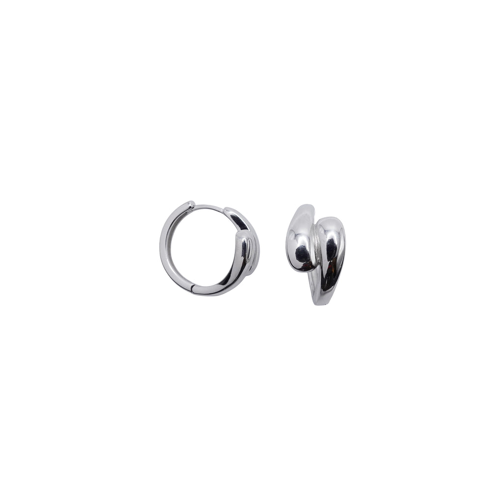 Sterling Silver Teardrop Twist Hoops