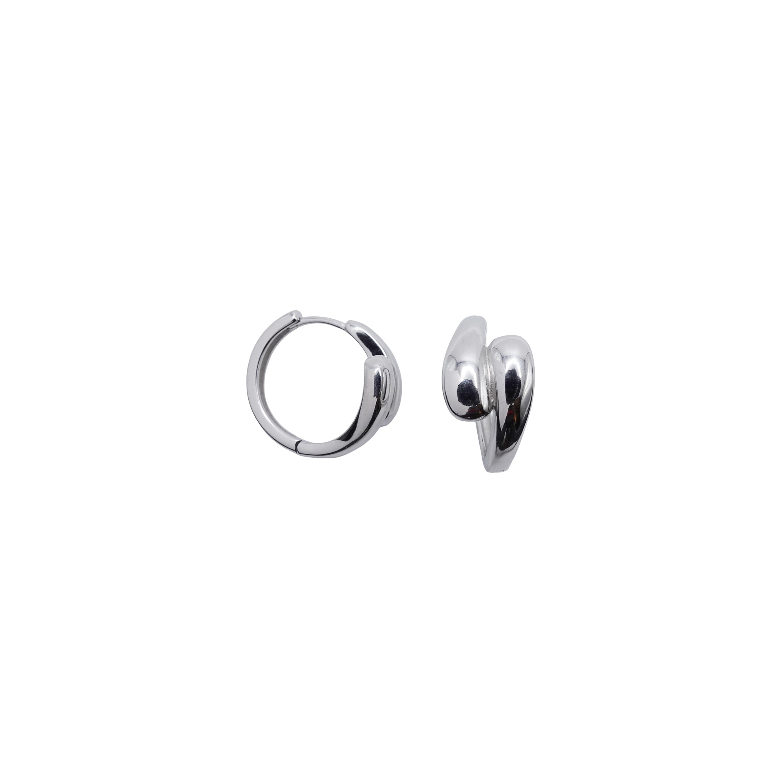 Sterling Silver Teardrop Twist Hoops