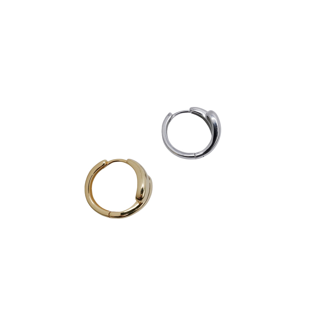 Sterling Silver Teardrop Twist Hoops