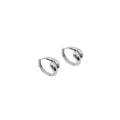 Sterling Silver Teardrop Twist Hoops