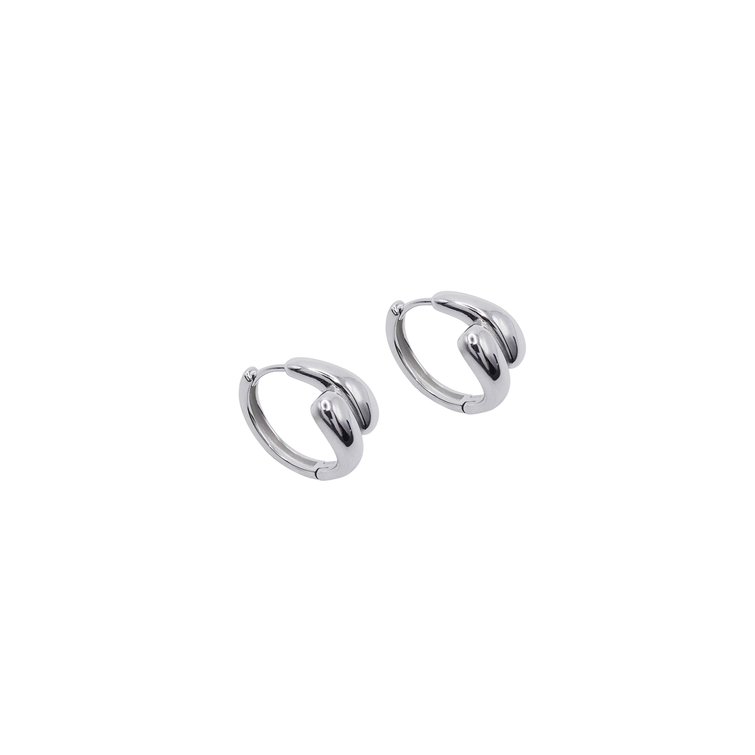 Sterling Silver Teardrop Twist Hoops