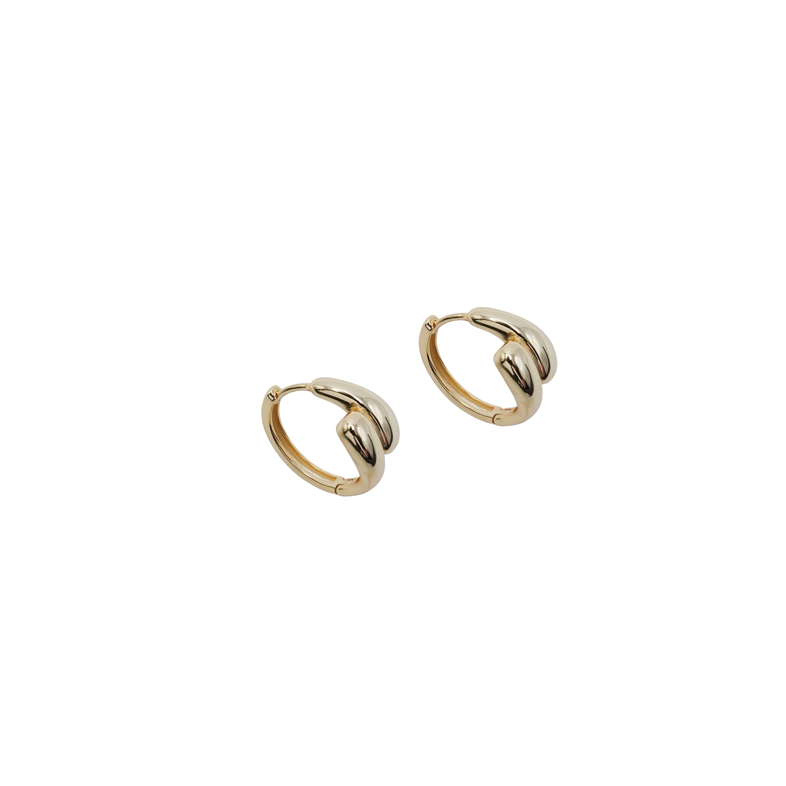 Sterling Silver Teardrop Twist Hoops