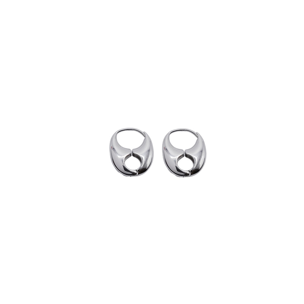 Sterling Silver Can Opener Hoops