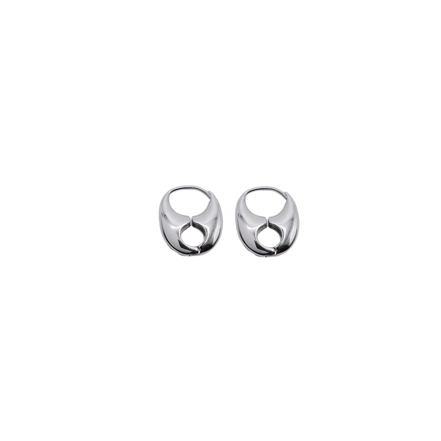 Sterling Silver Can Opener Hoops