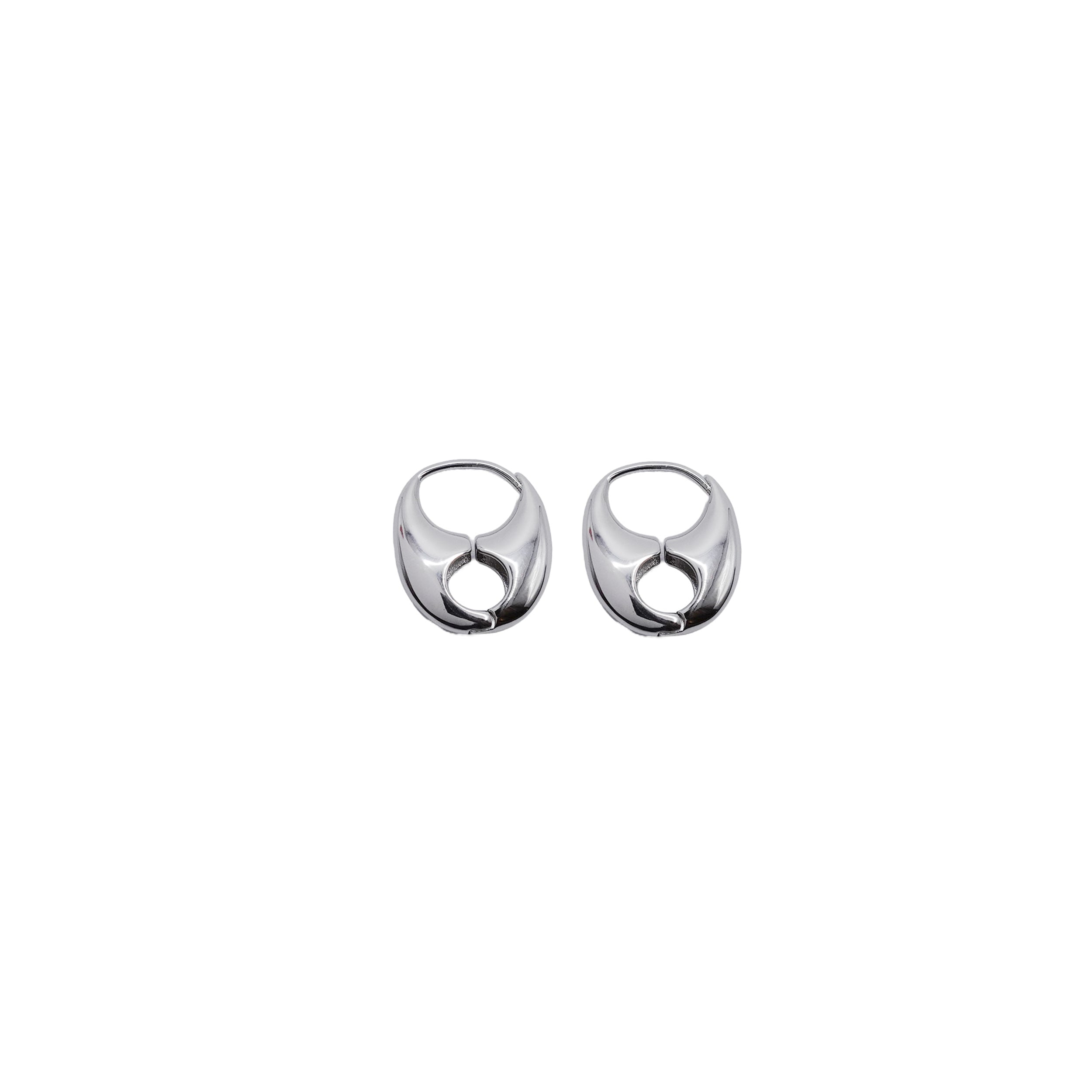Sterling Silver Can Opener Hoops