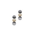 Mixed Metal Disc Drop Earrings
