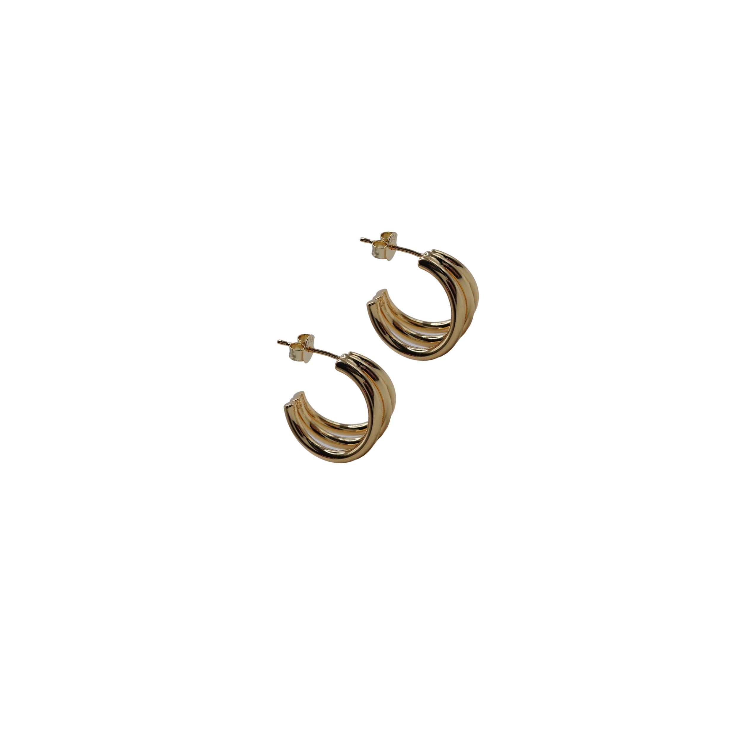 Medium Triple Hoops