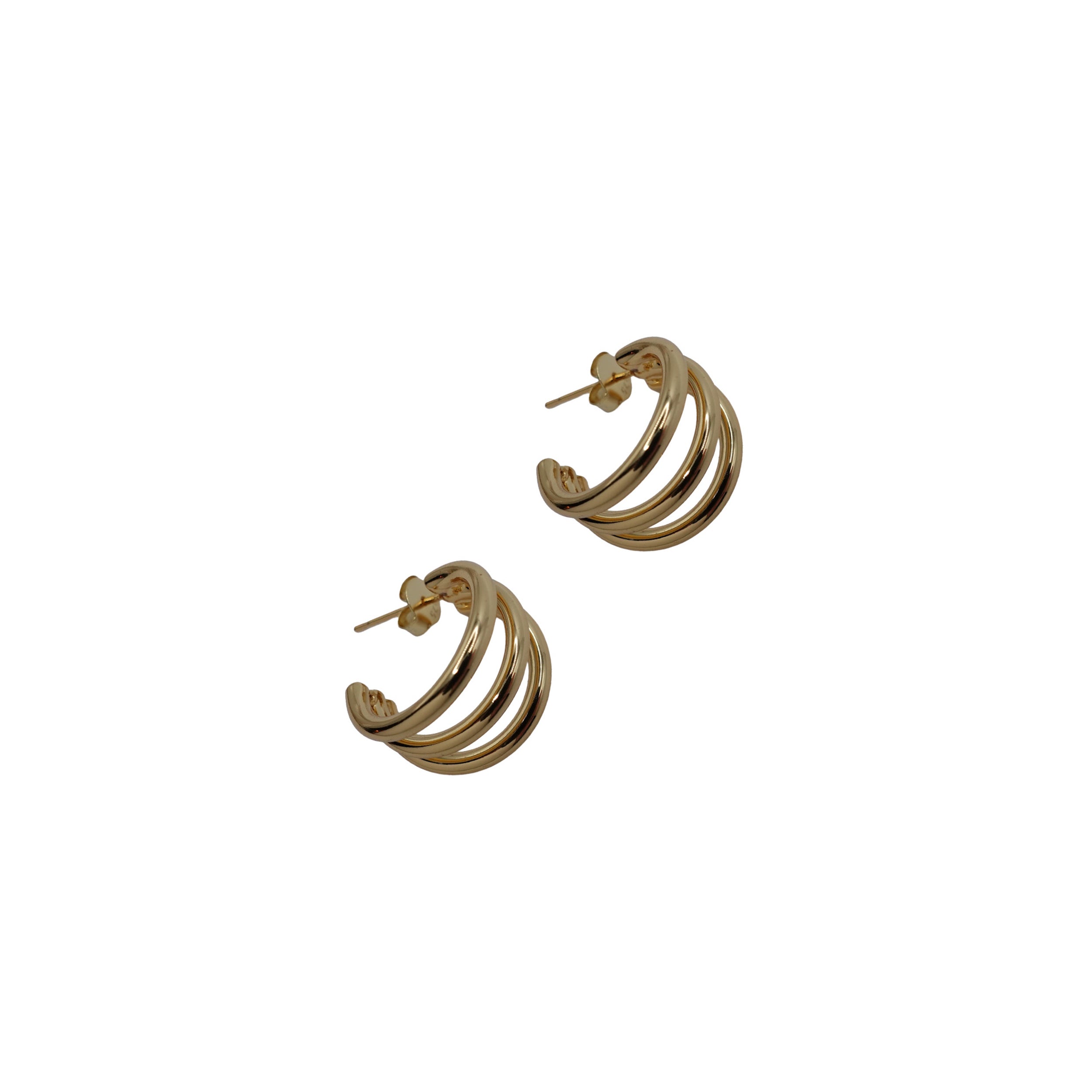 Medium Triple Hoops