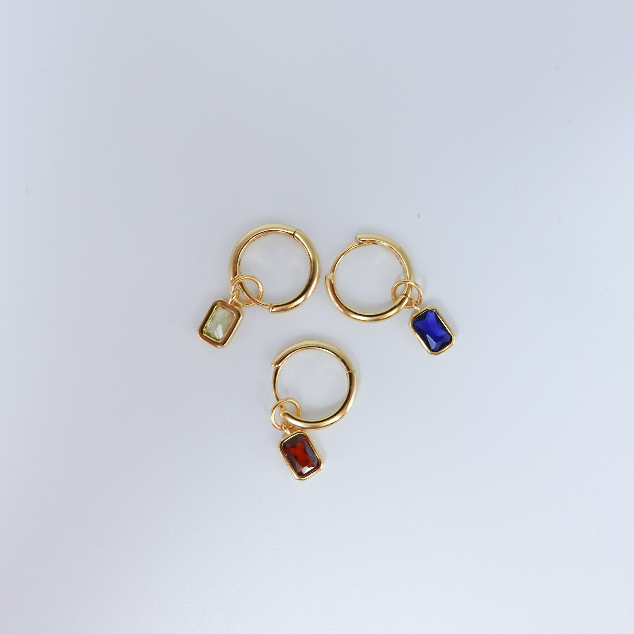 Cubic Zirconia 18ct Gold Plated Huggies