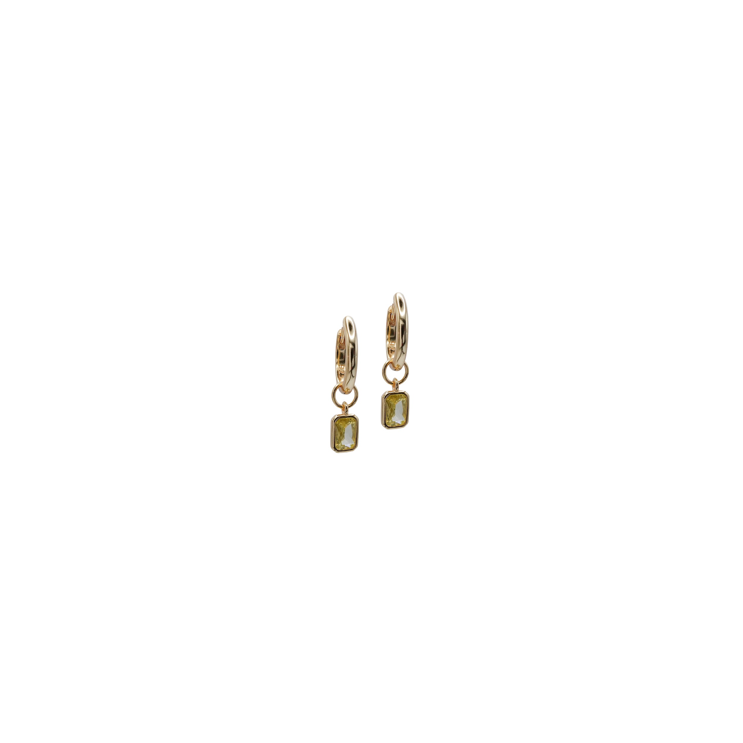 Cubic Zirconia 18ct Gold Plated Huggies
