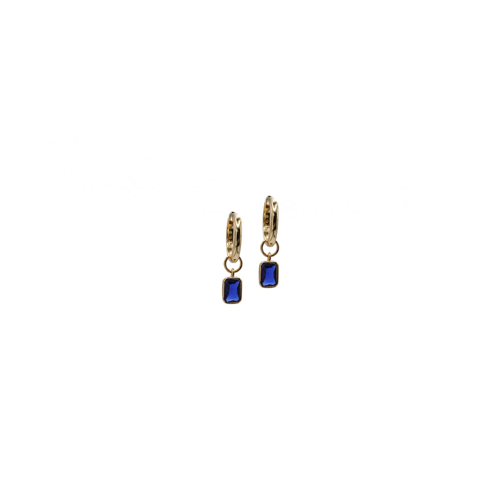 Cubic Zirconia 18ct Gold Plated Huggies