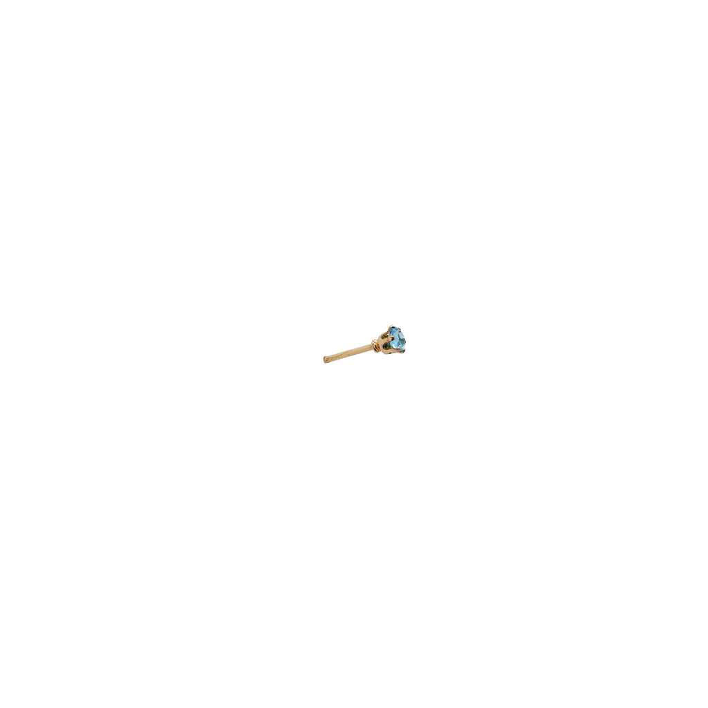 Gold Post Cubic Zirconia Stud