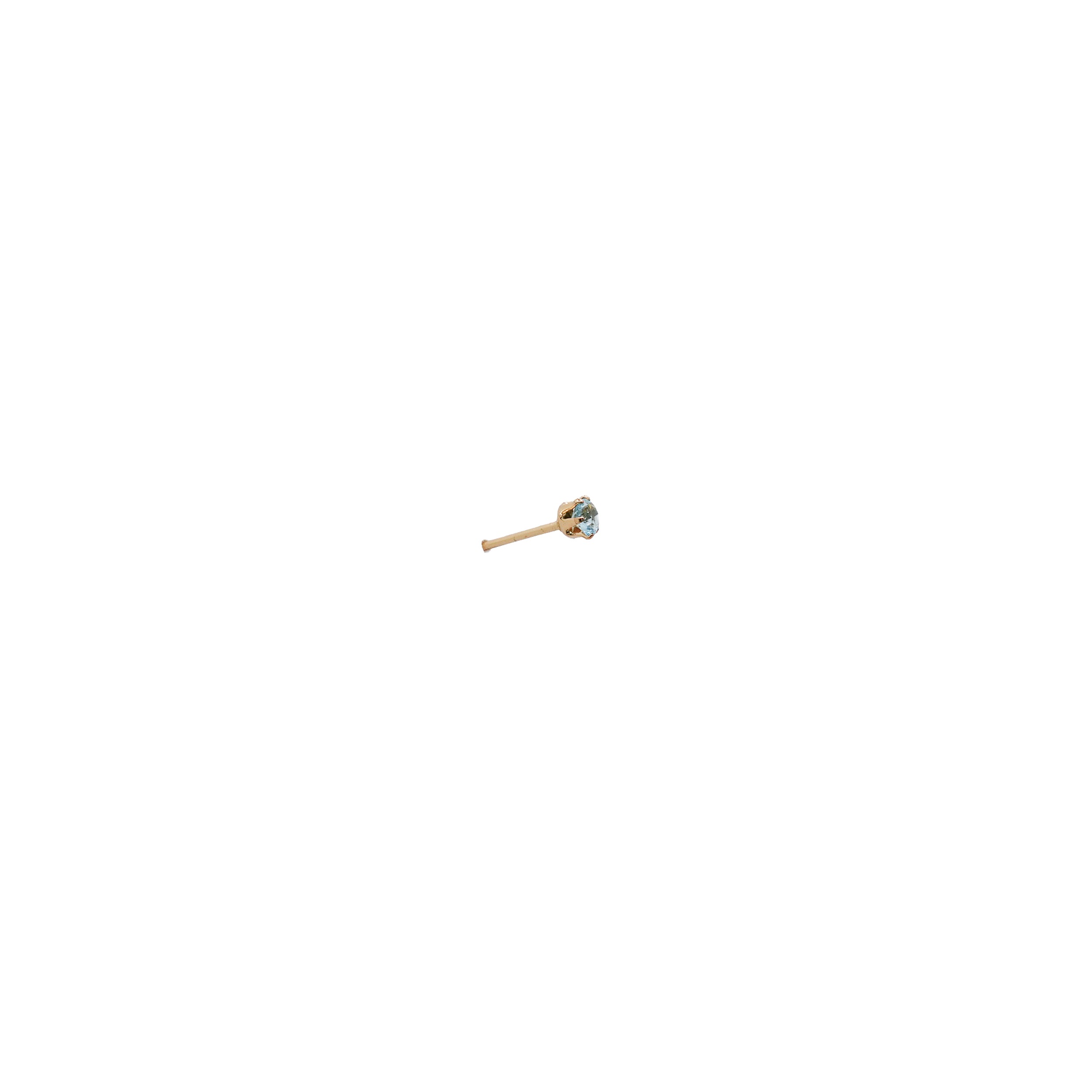 Gold Post Cubic Zirconia Stud