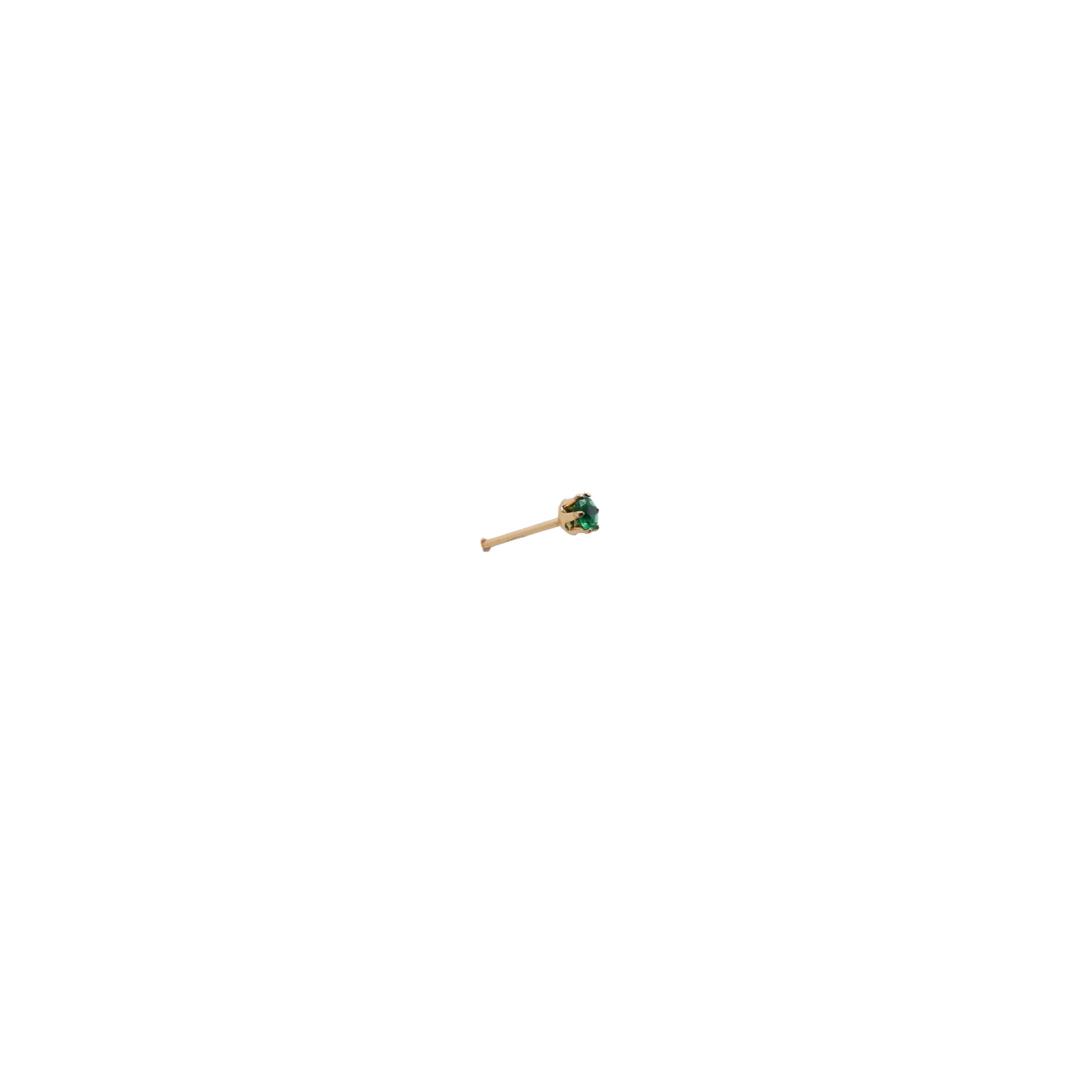 Gold Post Cubic Zirconia Stud