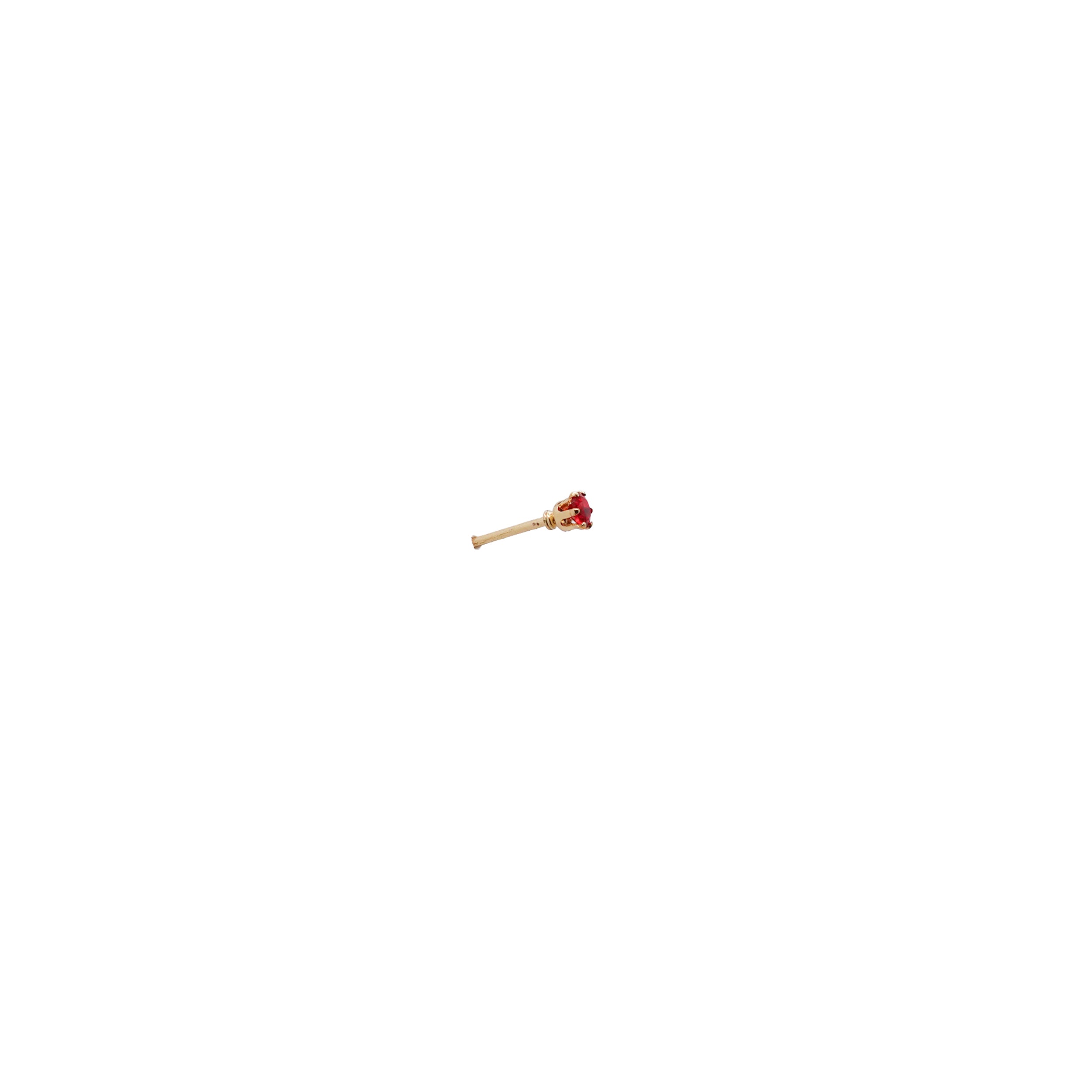 Gold Post Cubic Zirconia Stud