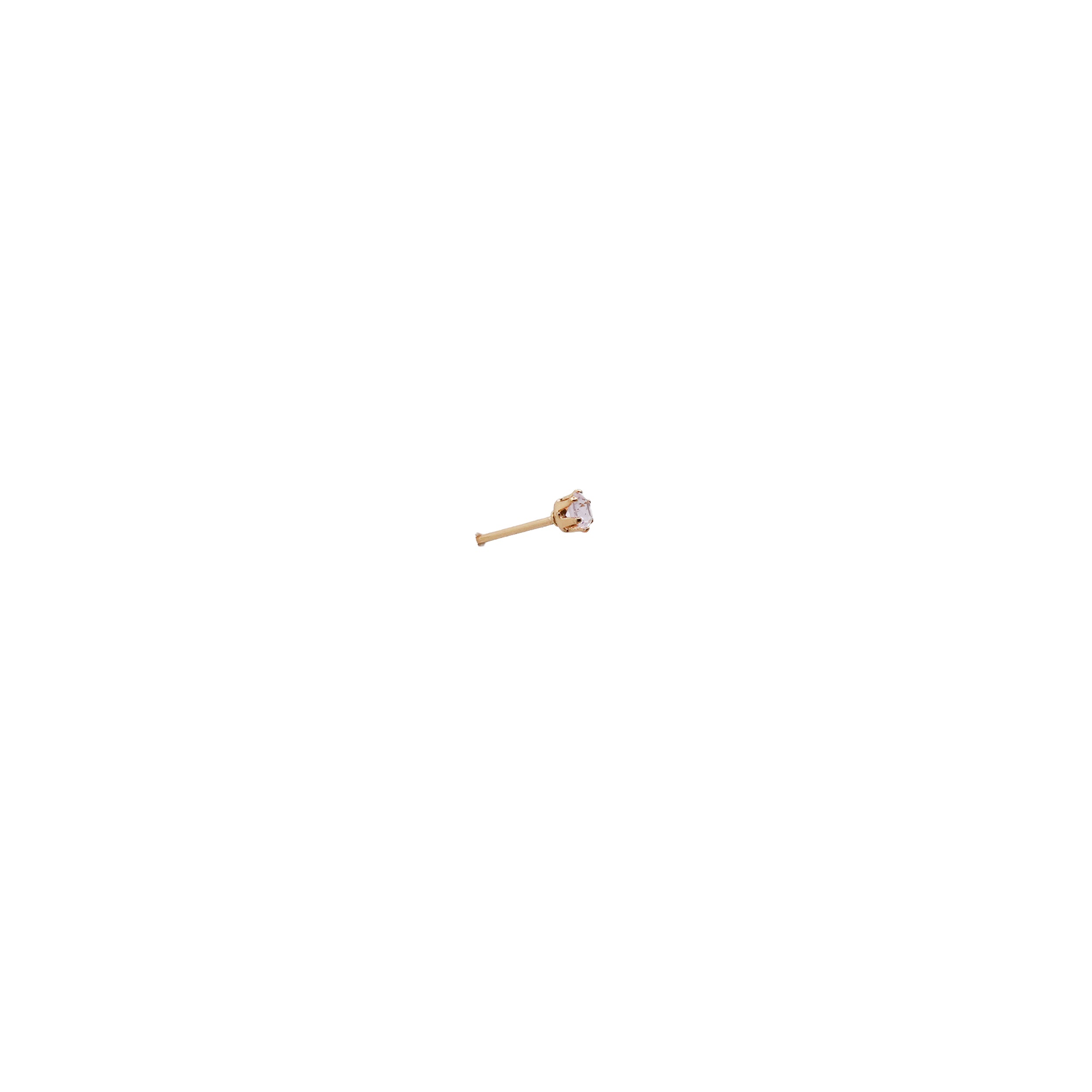 Gold Post Cubic Zirconia Stud