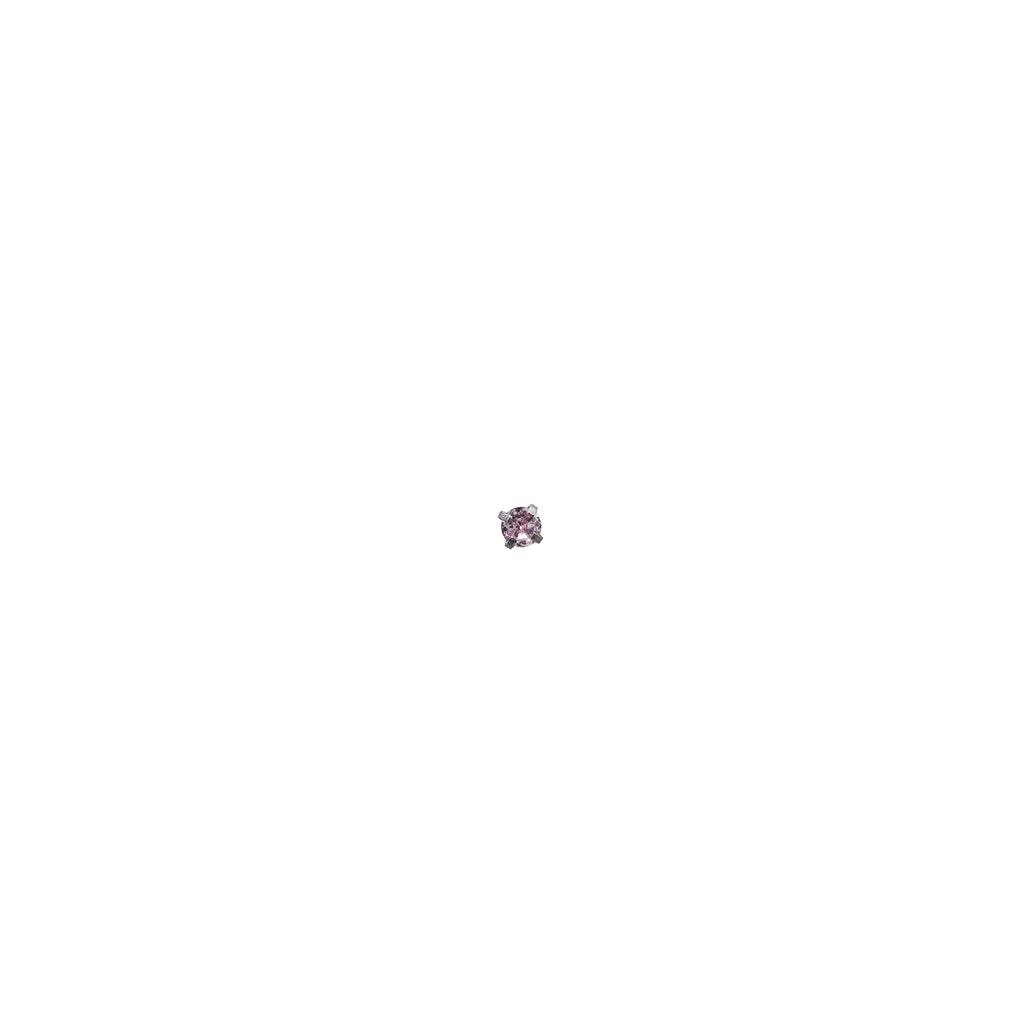 Pink Cubic Zirconia Flat Back Stud
