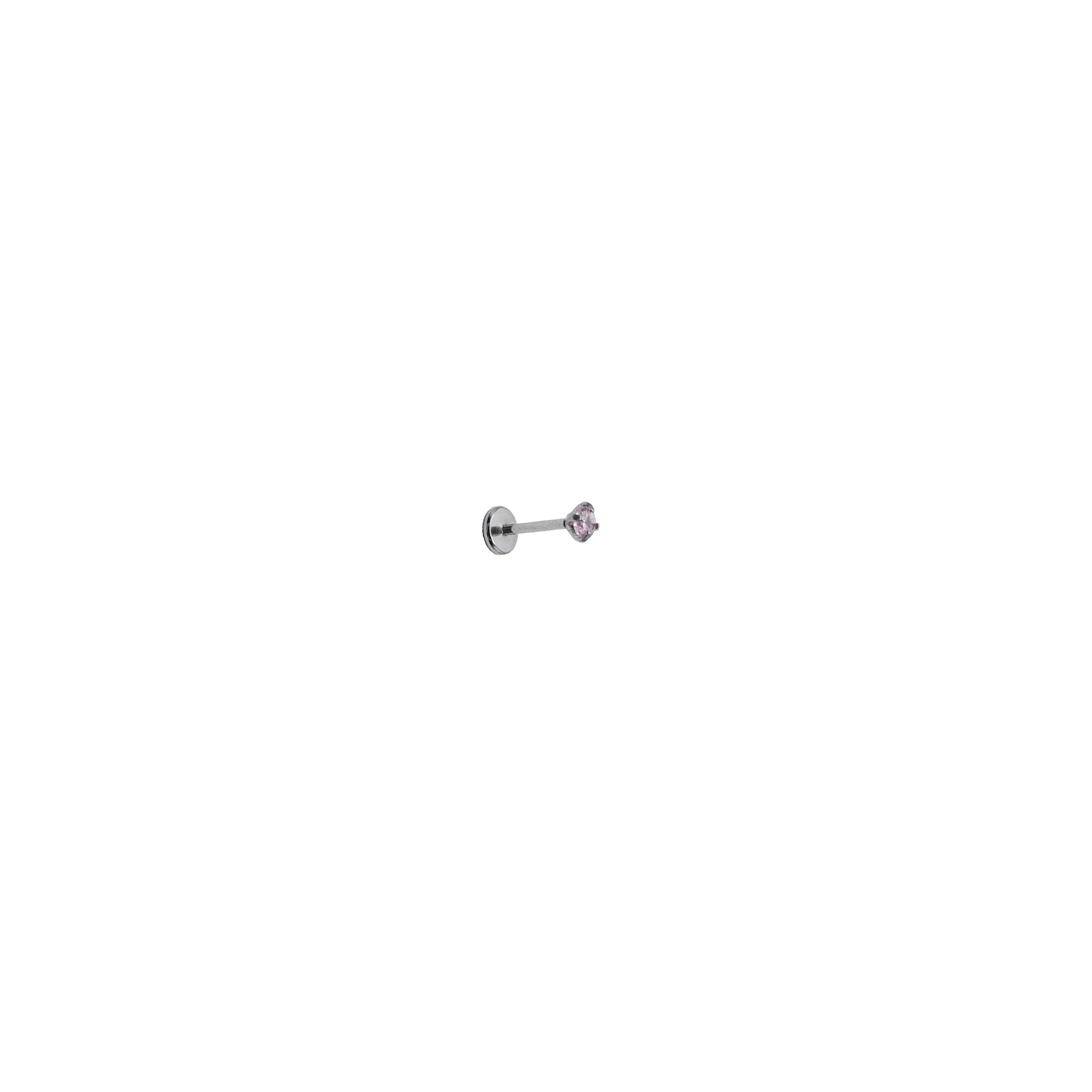 Pink Cubic Zirconia Flat Back Stud