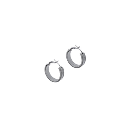 Silver Thin Coiled Hoops
