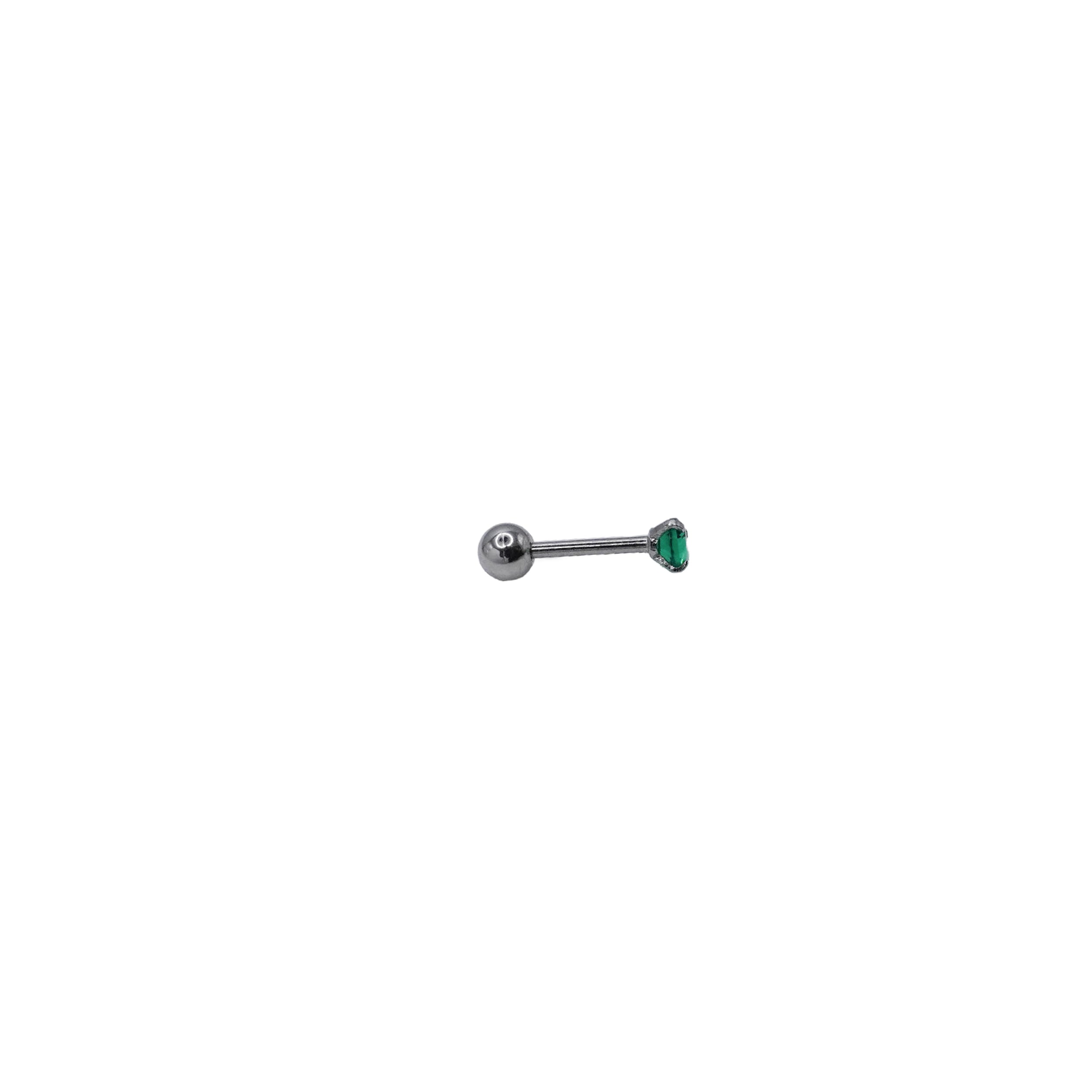 Emerald Cubic Zirconia Stud