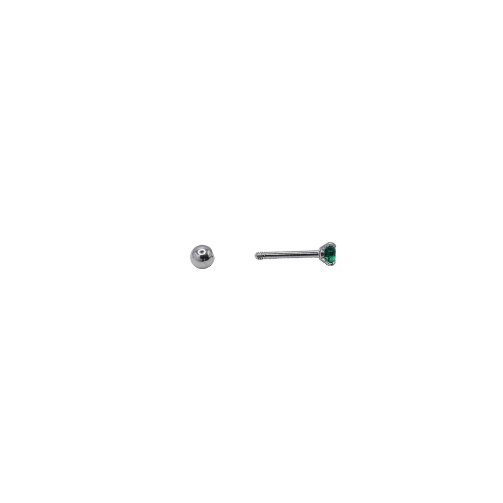 Emerald Cubic Zirconia Stud