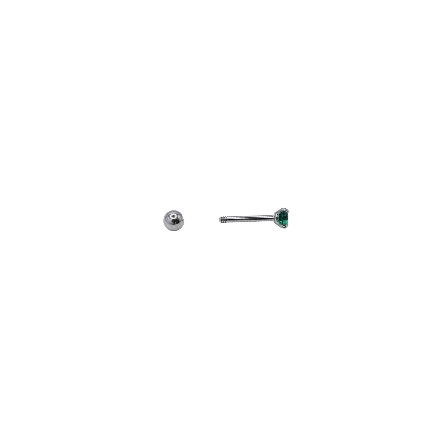 Emerald Cubic Zirconia Stud