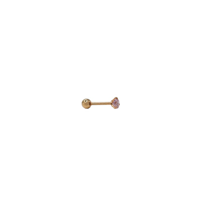 Light Pink Cubic Zirconia Stud