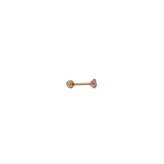 Light Pink Cubic Zirconia Stud