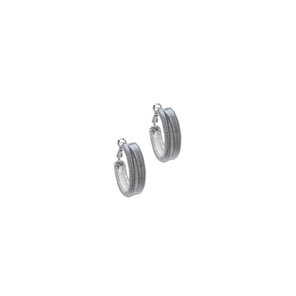 Silver Thin Coiled Hoops